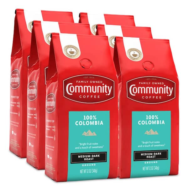 Community Coffee 12 oz. 100% Colombia Altura Medium-Dark Roast Premium Ground Coffee