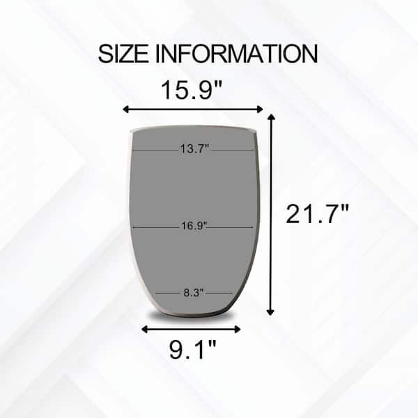 21.7 in. Tall Charcoal Lightweight Concrete Round Outdoor Planter
