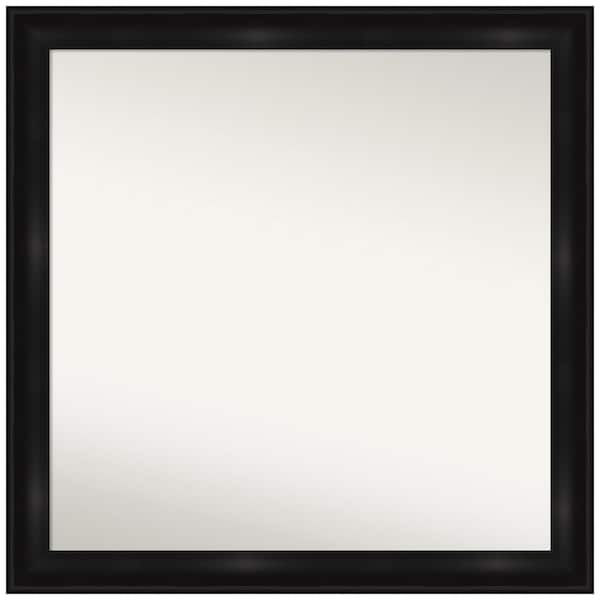 Amanti Art Grand Black Narrow 30 in. W x 30 in. H Square Non-Beveled Framed Wall Mirror in Black