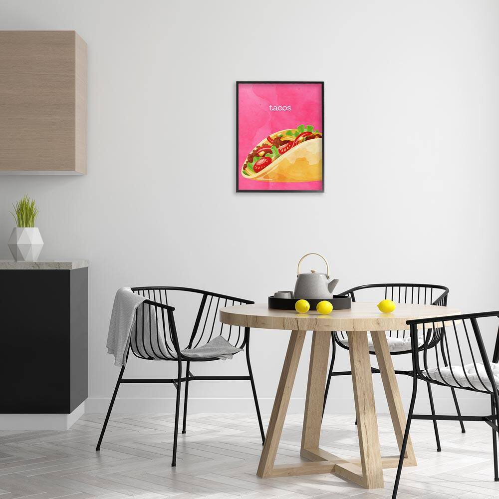 Tacos Mexican Cuisine by Kim Allen Black Framed Food Giclee Art Print 20 in. x 16 in.