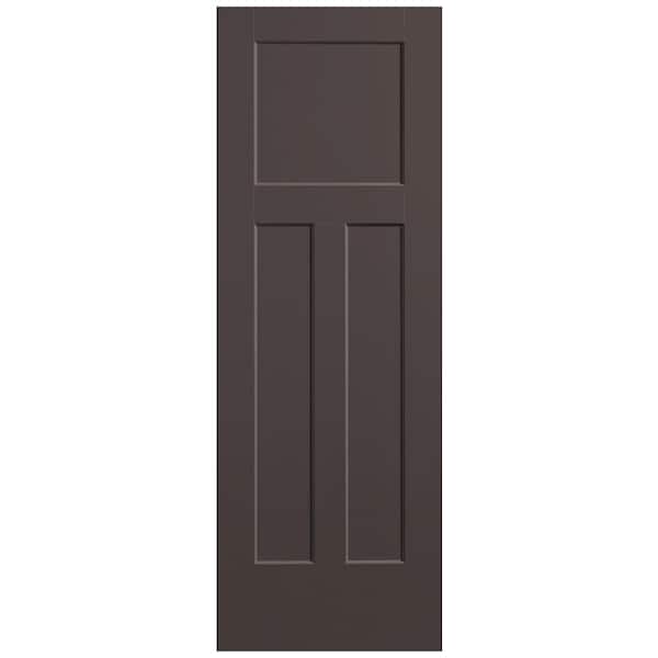 Masonite 28 in. x 80 in. 3-Panel Winslow Single Bore Hollow Core Willow Wood Molded Composite Interior Door Slab