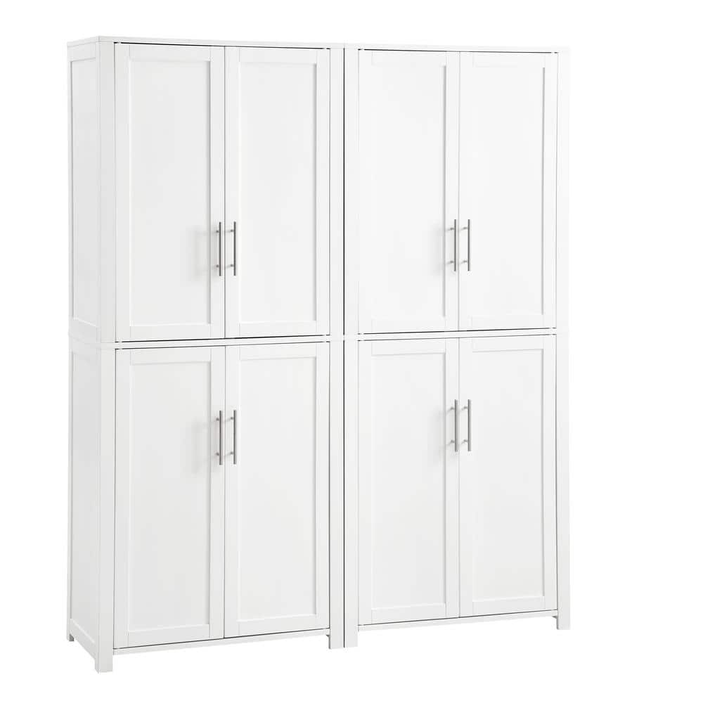 White Crosley Furniture Pantry Cabinets Kf33020wh 64 1000 