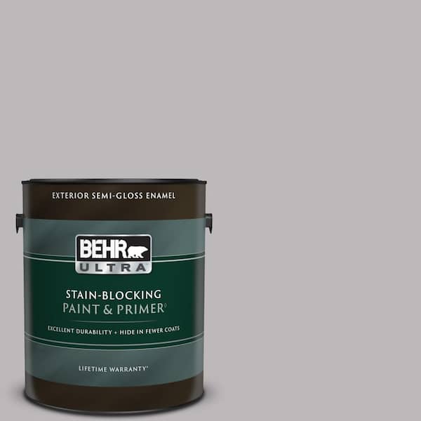 BEHR ULTRA 1 gal. #PPU16-10 French Lilac Semi-Gloss Enamel Exterior Paint & Primer