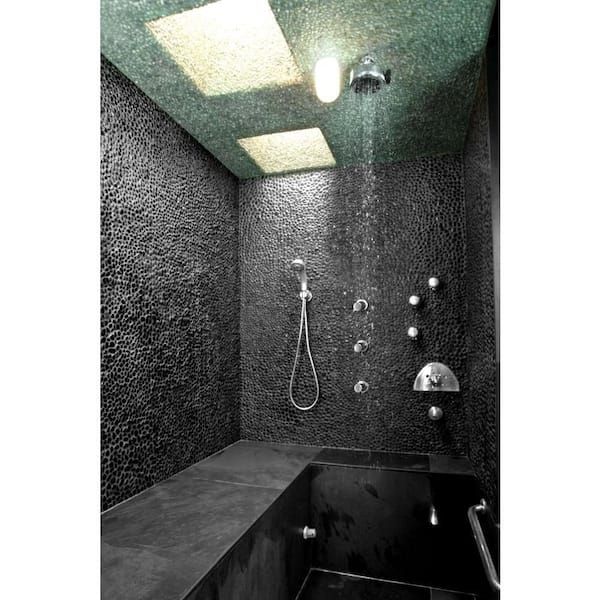 Anatolia Black Sea Minor 12 in. x 12 in. Stone Pebble Mosaic Floor and Wall Tile (10 sq. ft. / case)