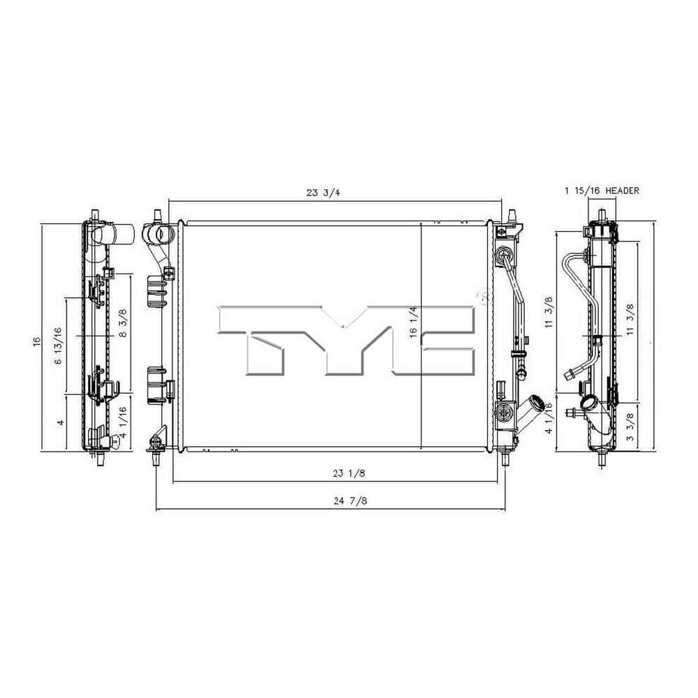 13433 Radiator TYC Radiator 13333 - The Home Depot