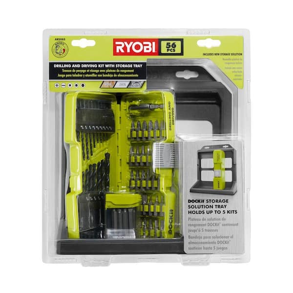 RYOBI DOCKit Drilling and Driving Kit with Storage Tray (56-Piece)