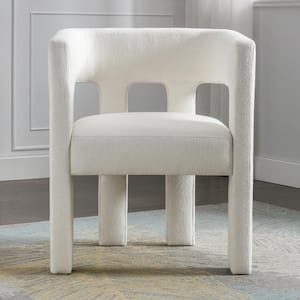 Beige Modern Linen Fabric Upholstered Arm Chair Accent Chair for Living Room, Dining Room, No Assembly Required