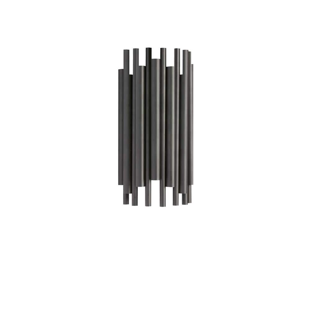 Weslyn 12" Matte Black Dimmable LED Wall Sconce