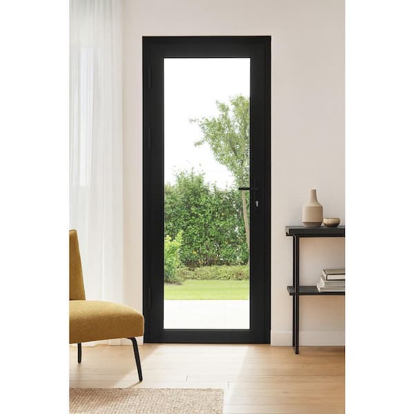 TEZA DOORS Teza French Door 32 in. x 80 in. Black Aluminum French