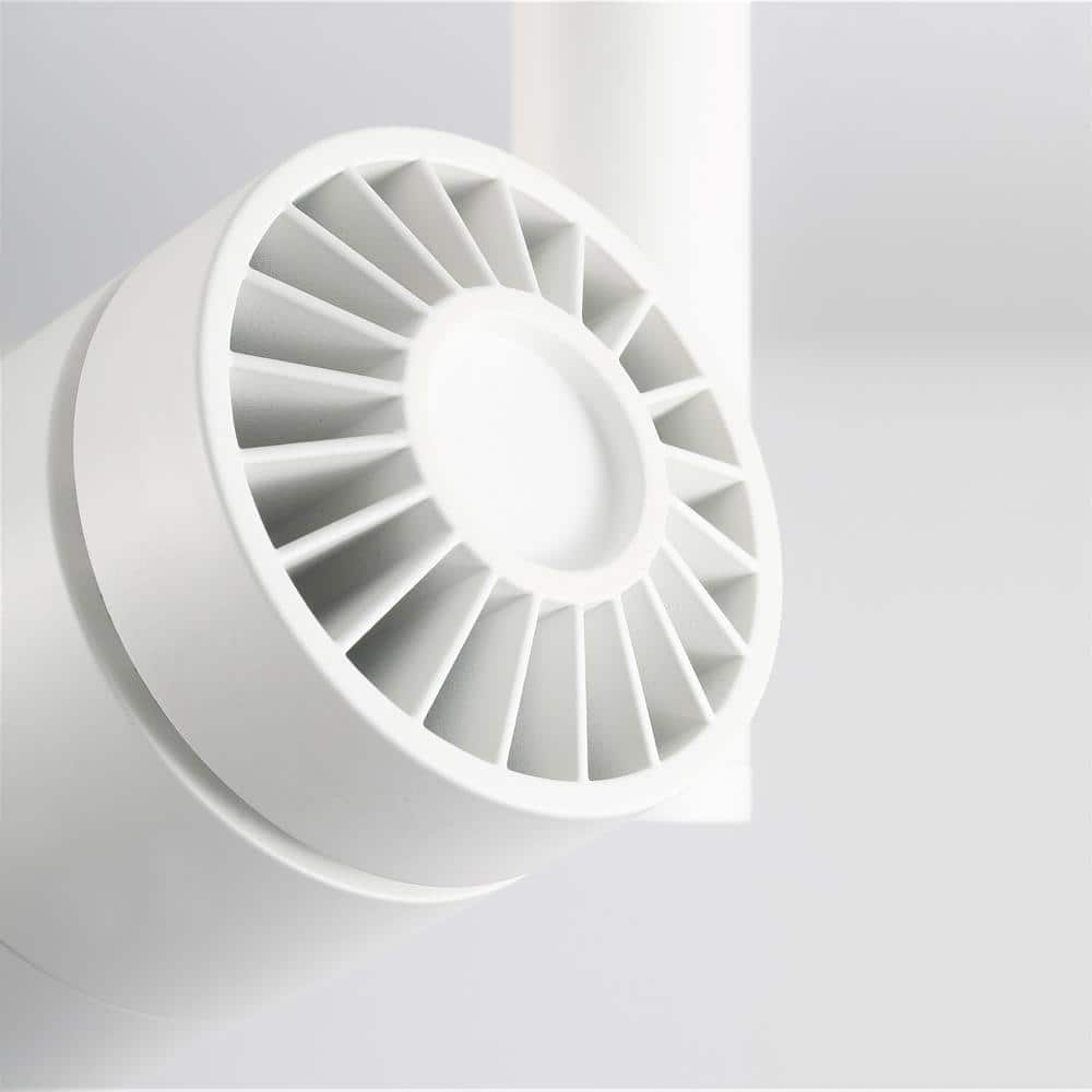 Matte White Adjustable LED Spotlight with Aluminum Finish