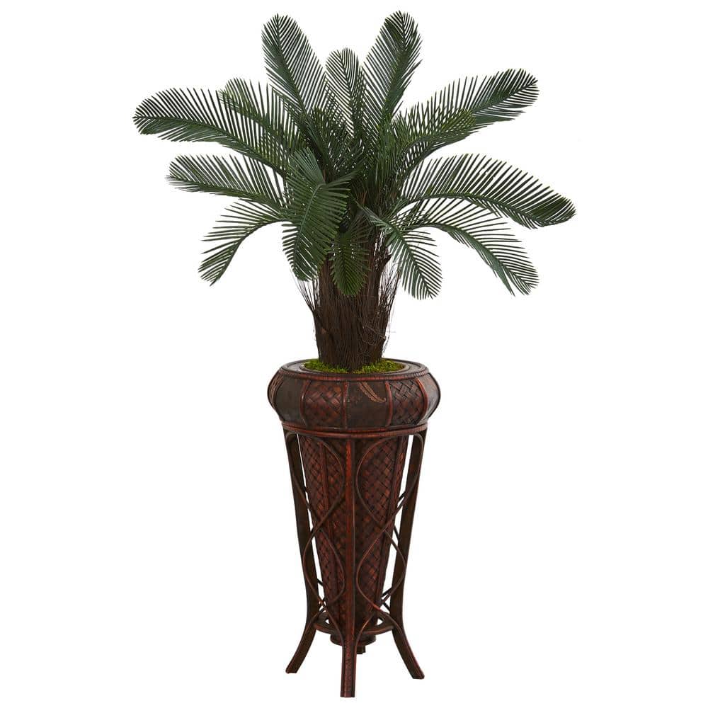 4 ft. High Indoor/Outdoor Cycas Artificial Tree in Decorative Stand price history on PriceWatchPro
