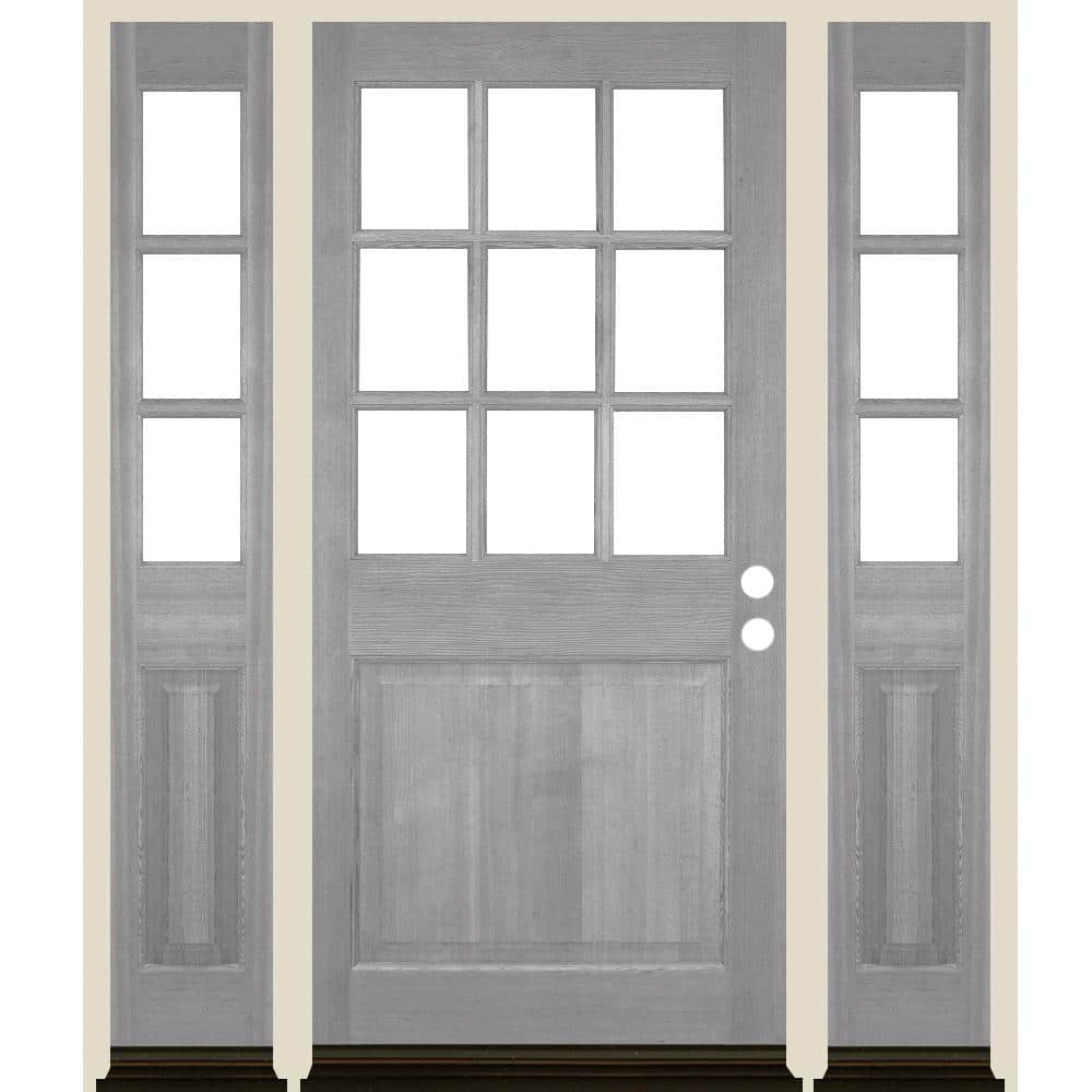 Krosswood Doors 64 In. X 80 In. 9-Lite With Beveled Glass Left Hand ...