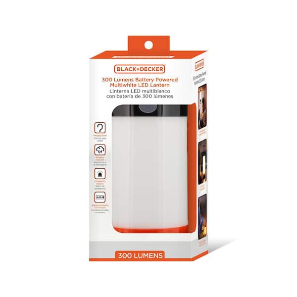 300LM LED Lantern, Multi white 360° Illumination with 5 Light Modes, Frosted Exterior