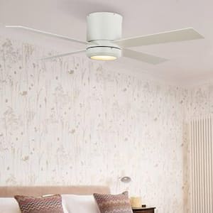 Arlo 52 in. Integrated LED Indoor White Smart Ceiling Fan with Light Kit and Wall Control, Works with Alexa/Google Home