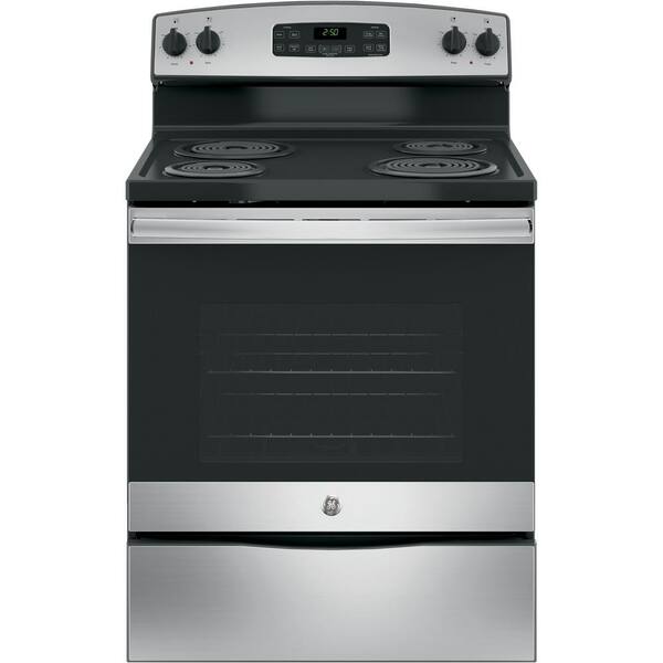 GE 5.3 cu. ft. Electric Range with Self-Cleaning Oven in Stainless Steel