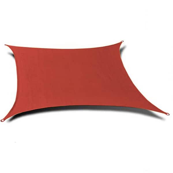 King Canopy 12 ft. Terracotta Quadrilateral Sun Shade Sail Includes Hardware Set