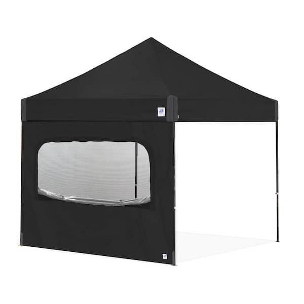 E-Z UP 10 ft. Light Duty Sidewall with Mesh Windows in Black