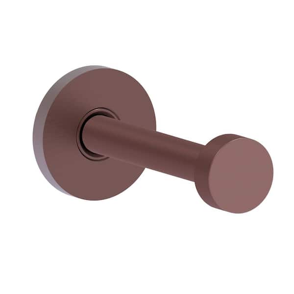 Modern 2 in. Retractable Wall Hook in Antique Copper Closet Rod