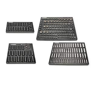 1/4 in., 3/8 in. and 1/2 in. Drive Chrome and Impact Socket Set with EVA Storage Trays (250-Piece)