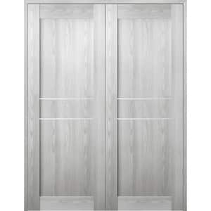 Vona 07 2HN 72 in. x 80 in. Both Active Ribeira Ash Wood Composite Double Prehung Interior Door