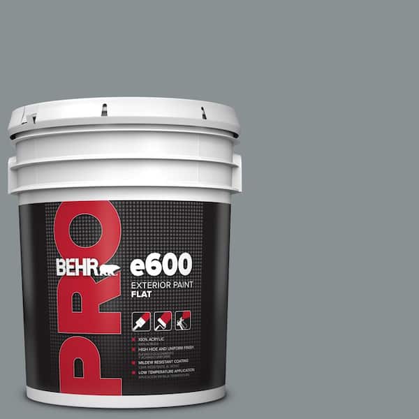 5 gal. #MQ5-29 Gotham Gray Flat Exterior Paint