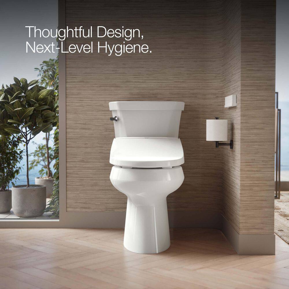 White Round Heated Bidet Toilet Seat with Remote Control
