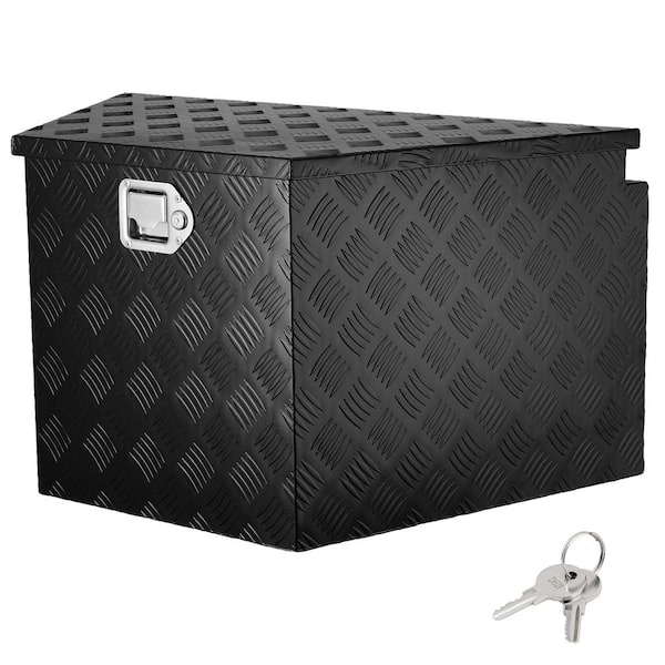 VEVOR Trailer Tongue Box 33 in. L Aluminum Alloy Diamond Plate Truck Tool  Box with Lock and Keys for Pickup, Truck RV, Black T33X19X18INCH8Q94V0 -  The Home Depot