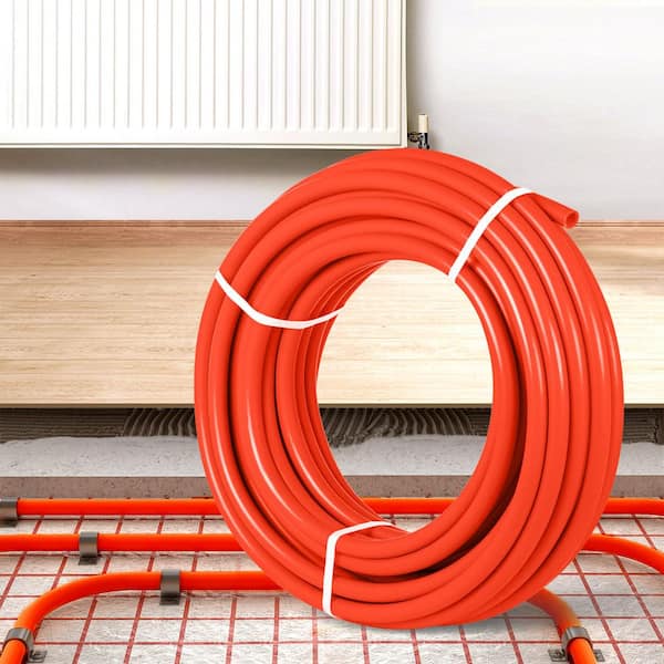 1000ft. PEX Tubing Pipe 1/2 in. PEX Tubing Oxygen Barrier Radiant Floor PEX Pipe Radiant Floor Heating Plumbing Cold Red