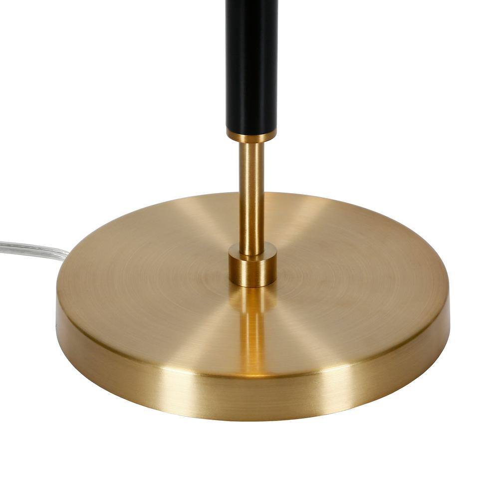 Simone 25" Brass and Black Two-Tone Industrial Table Lamp