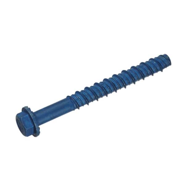 Tapcon 3/8 in. x 4 in. Steel Hex-Washer-Head Indoor/Outdoor Large ...