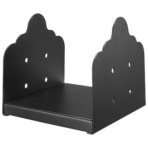 SVOPES 8 x 8 Post Base Set, 2 Pieces, Inner Dimensions 7.9 x 7.5 in. / 200 x 190 mm, Durable Carbon Steel Brackets, Black