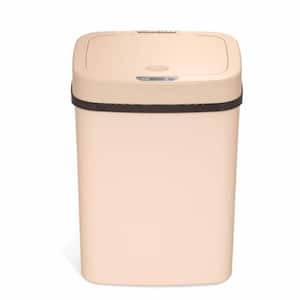 3 Gal. Cream Automatic Touchless Infrared Motion Sensor Plastic Trash Can