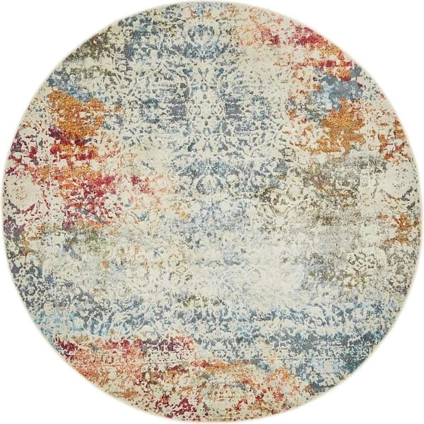 Unique Loom Baracoa Panamericana Cream 5' 5 x 5' 5 Area Rug