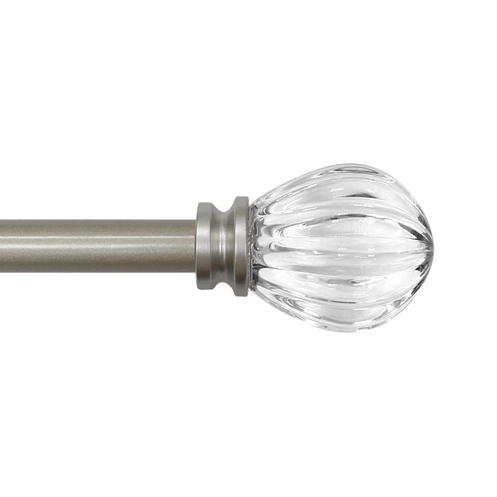 28 in. - 48 in. Adjustable Single Curtain Rod 5/8 in. Dia. in Silver with Acrylic Pumpkin finials price history on PriceWatchPro