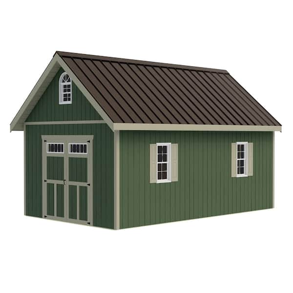 Best Barns Planner's Paradise 12 ft. x 20 ft. Wood Shed Kit with Elegant Transom Doors, Loft and FortressFloor (240 sq. ft.)