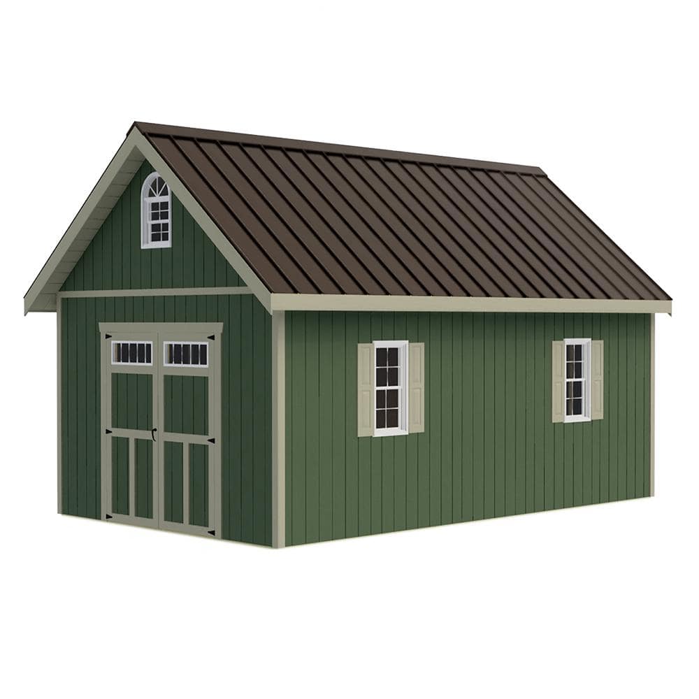 Best Barns Springfield 12 ft. x 20 ft. Wood Storage Shed Kit without Floor, Clear -  sfield1220df