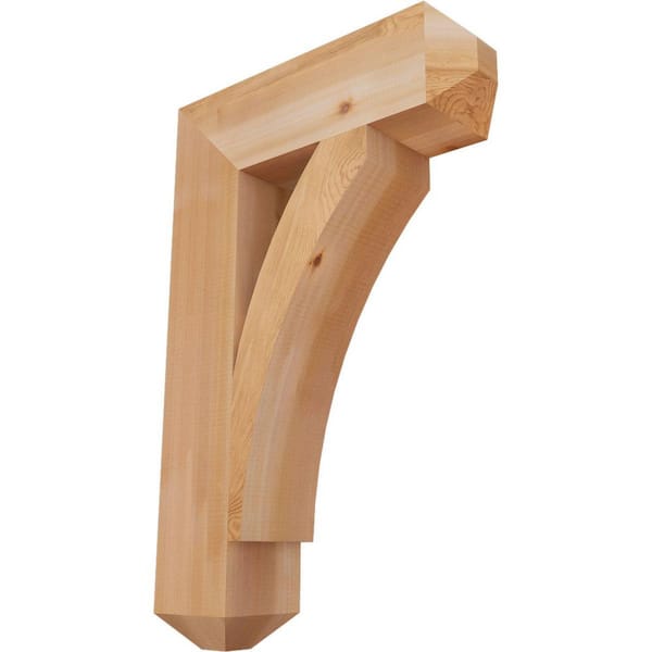 Ekena Millwork 5.5 in. x 34 in. x 22 in. Western Red Cedar Thorton Craftsman Smooth Bracket