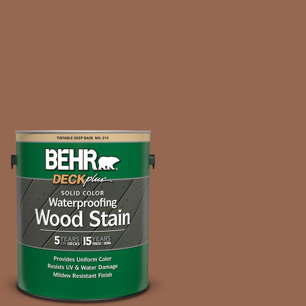 1 gal. #240F-6 Sable Brown Solid Color Waterproofing Exterior Wood Stain