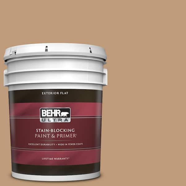 BEHR ULTRA 5 gal. #PPU4-06 Teatime Flat Exterior Paint & Primer