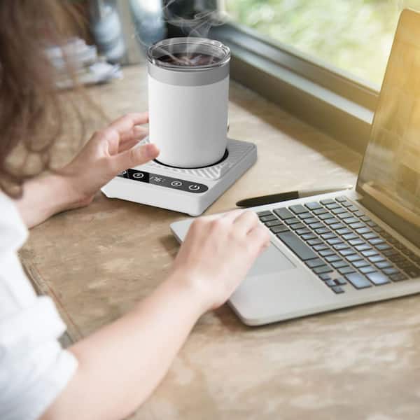 Electric Coffee Mug Warmer Tea Cup Plate Temperature Adjustable Office Home  Desk