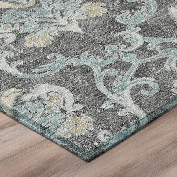 Chantille Machine Washable Indoor/Outdoor Abstract ACN3167 Gray 8 ft. x 10 ft. Area Rug