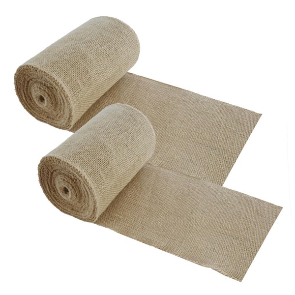 Wellco 7.8 in. x 39.4 ft. Natural Burlap Tree Wrap Burlap Rolls for Gardening Tree Protector for Warmth and Moisture (2-Rolls)