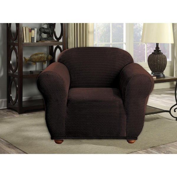 Quickfit Hayden Water Resistant Chocolate Fit Polyester Fit Chair Slip Cover