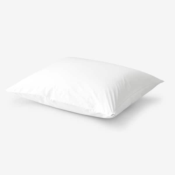 Quilted Pillow Protectors (Pack Of 2 Or 4) – Polycotton, Anti-Allergy, Zippered, White – 74cm X 48cm (Standard Size)