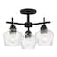 Minka Lavery Camrin 5.5 in. 1-Light Coal Vanity Light with Clear Glass ...