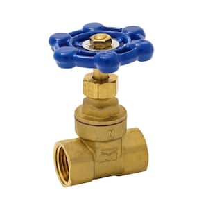 1/2 in. x 1/2 in. Brass FPT Compact-Pattern Threaded Gate Valve