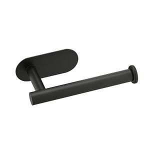 Wall-Mount Single Post Toilet Paper Holder in Matte Black Stainless Steel