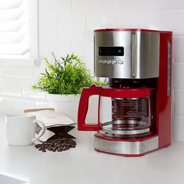  HLN,Drip Coffee Maker Red 12 Cup Automatic Freshness For a  Modern Kitchen,10.80 x 9.25 x 14.60 Inches,46346: Home & Kitchen