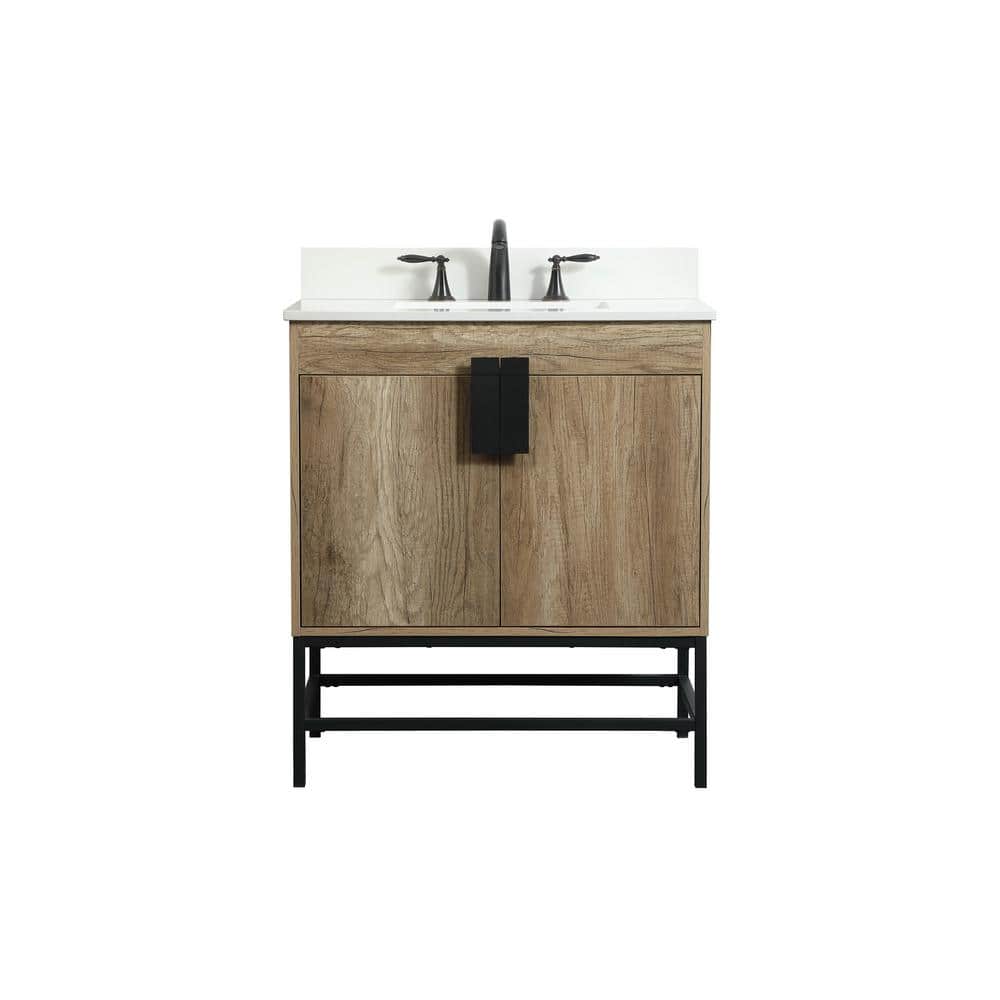 Simply Living 30 in. W x 19 in. D x 33.5 in. H Bath Vanity in Natural Oak w