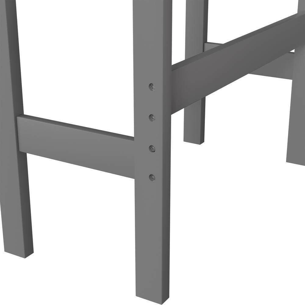 Gray Adjustable Over-the-Toilet Storage Cabinet with Doors